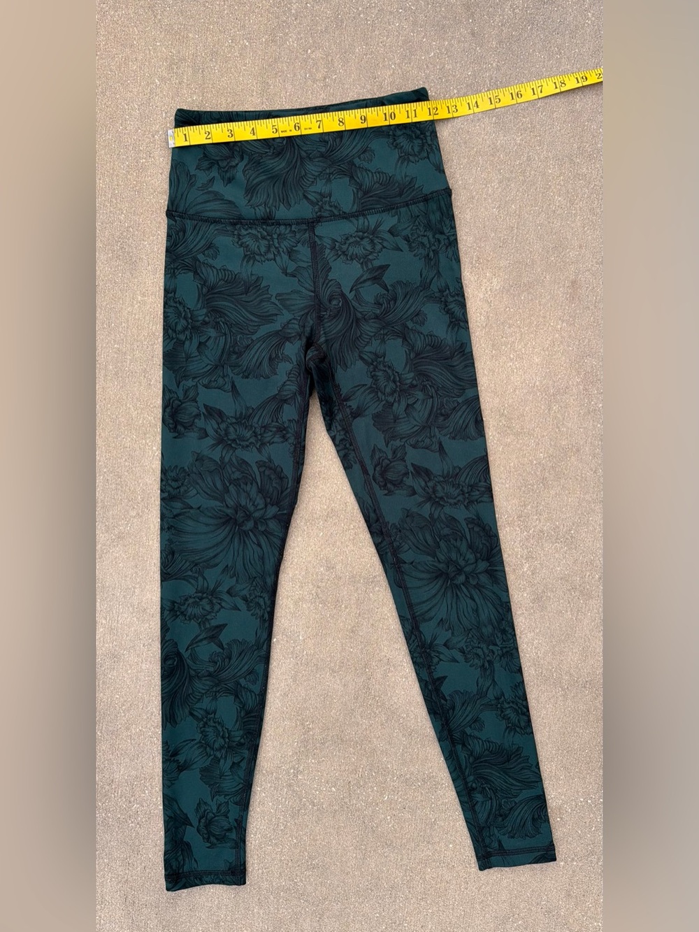Balance Collection Black Teal Floral Print High Waist Leggings S Baddie Fairycor - Picture 5 of 9